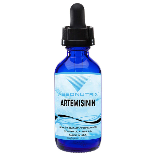 Absonutrix Artemisinin liquid bottle shown for easy daily usage and immune support.