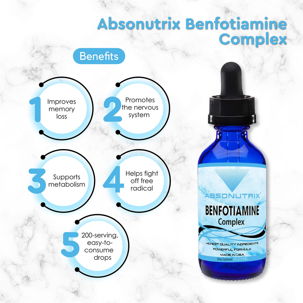 Absonutrix Benfotiamine Complex box with third-party seal