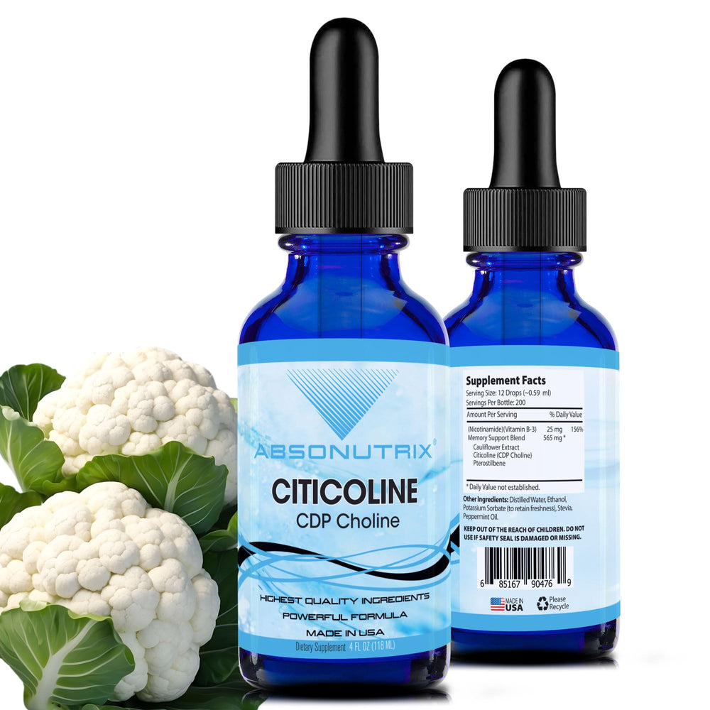 Absonutrix Citicoline 590mg bottle front view for daily wellness