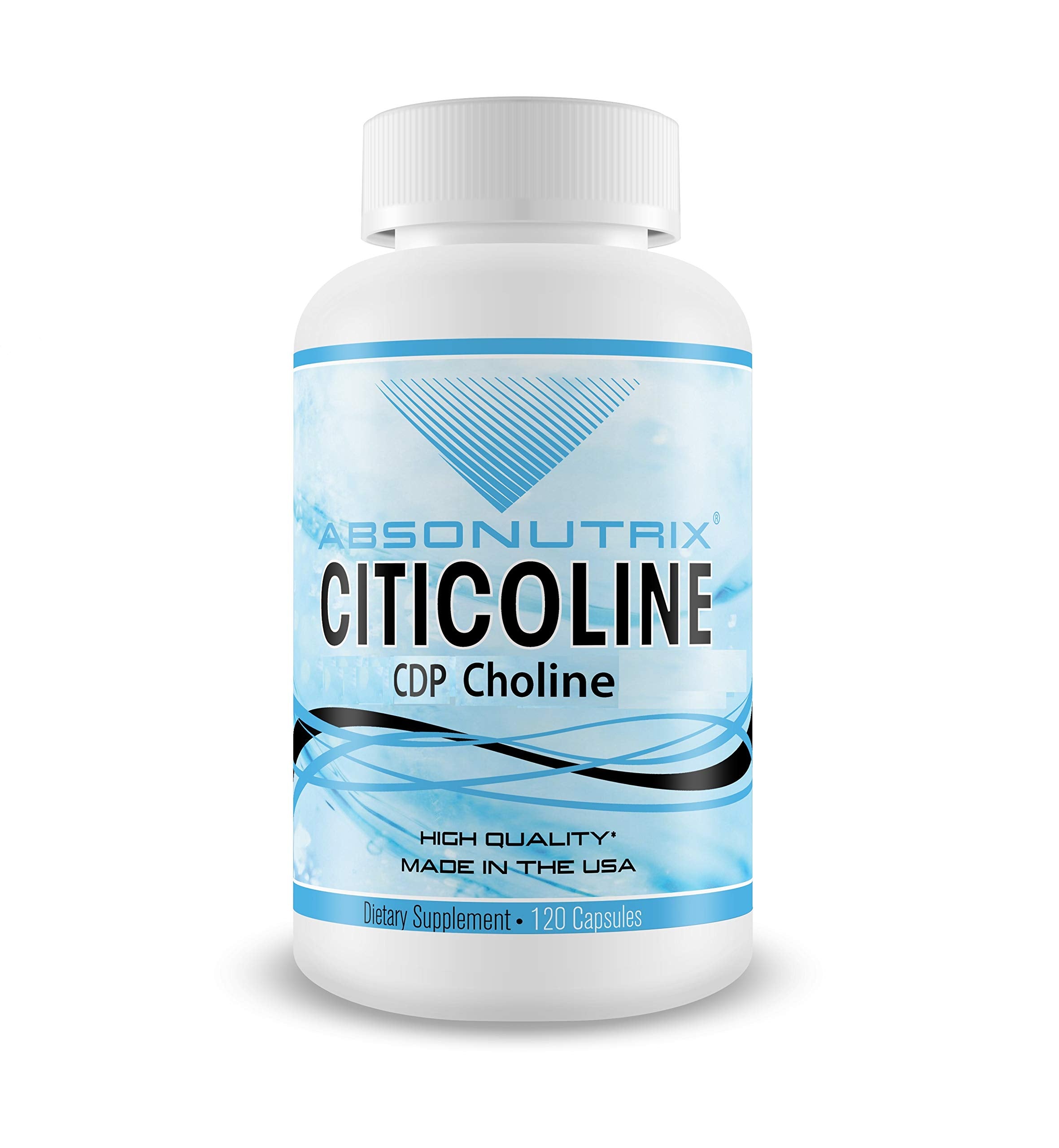 Absonutrix Citicoline bottle showing clean packaging and a focus on brain health support