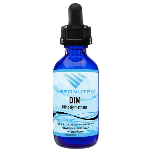 Absonutrix DIM drops bottle ready for daily use and fast absorption.