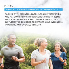Absonutrix K2D3 bottle with ginger and echinacea for wellness support.