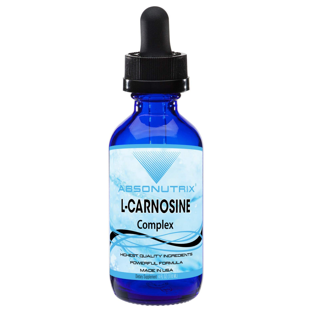 Absonutrix L-Carnosine drops bottle front with high-potency 583 mg per serving.