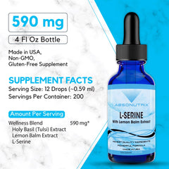 Absonutrix L-Serine Complex bottle with dropper for precise servings.