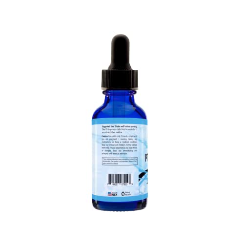 Absonutrix Pterostilbene liquid-drops application illustrating quick absorption in water.
