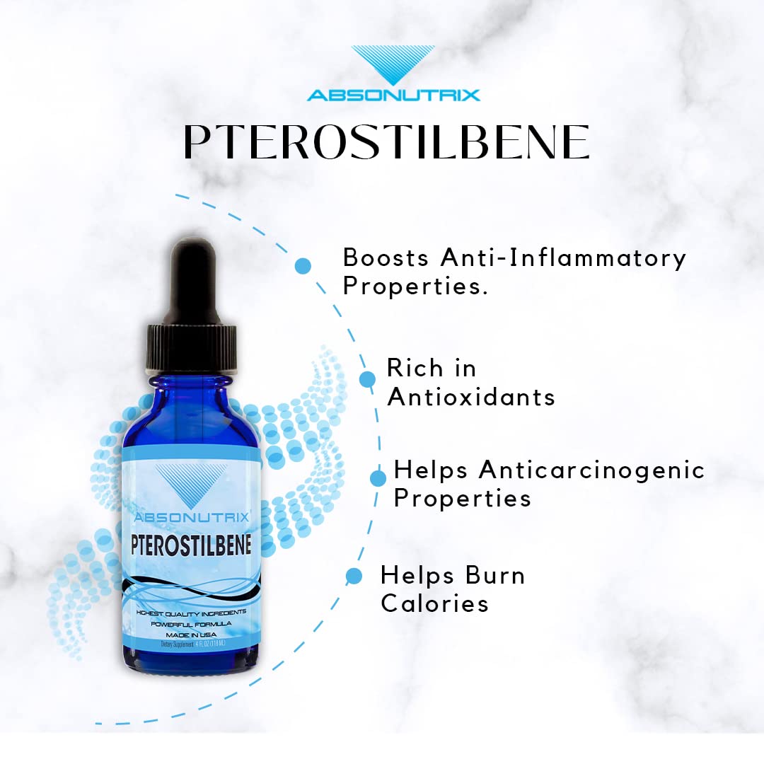 Absonutrix Pterostilbene serving-count shows 200 servings per bottle.