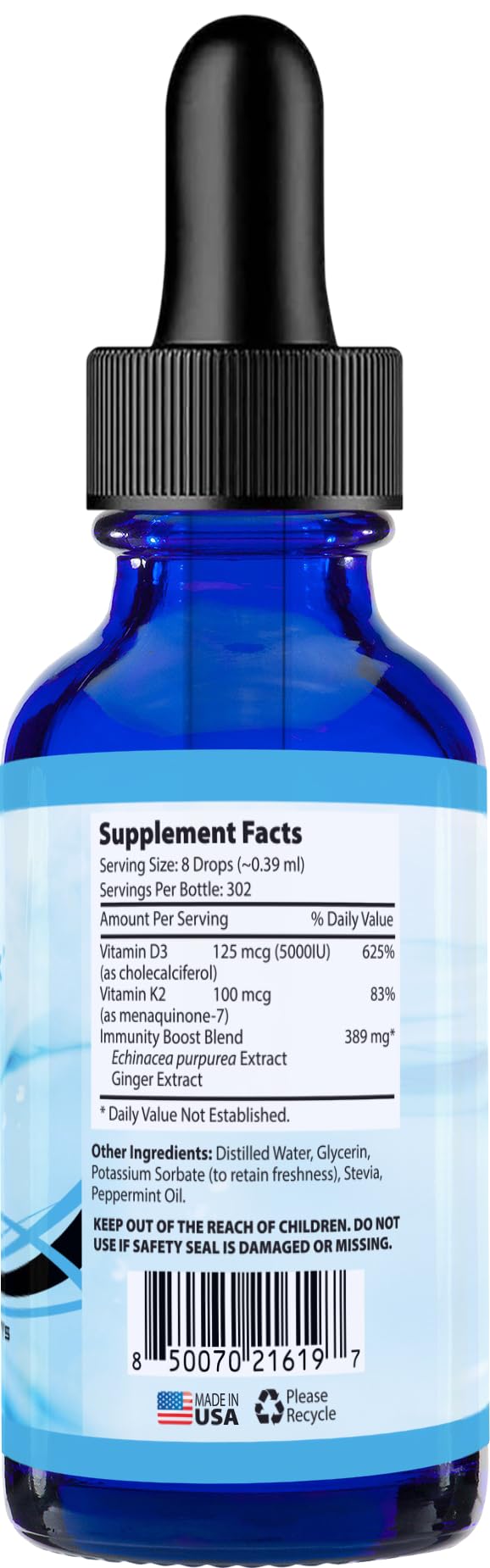Cruelty-free emblem shown with Absonutrix Vitamin D3 K2 drops