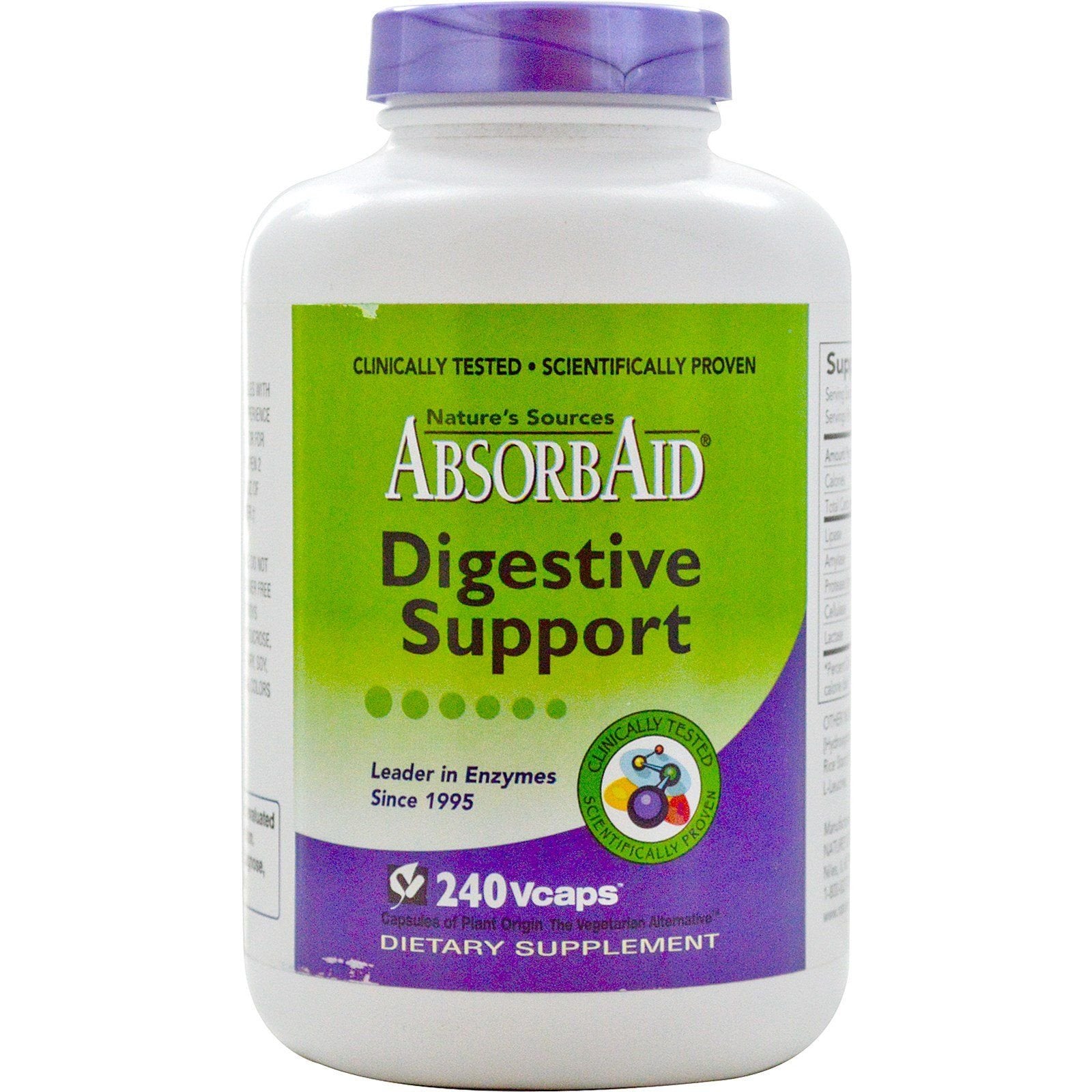 AbsorbAid bottle with 240 capsules supports daily wellness.