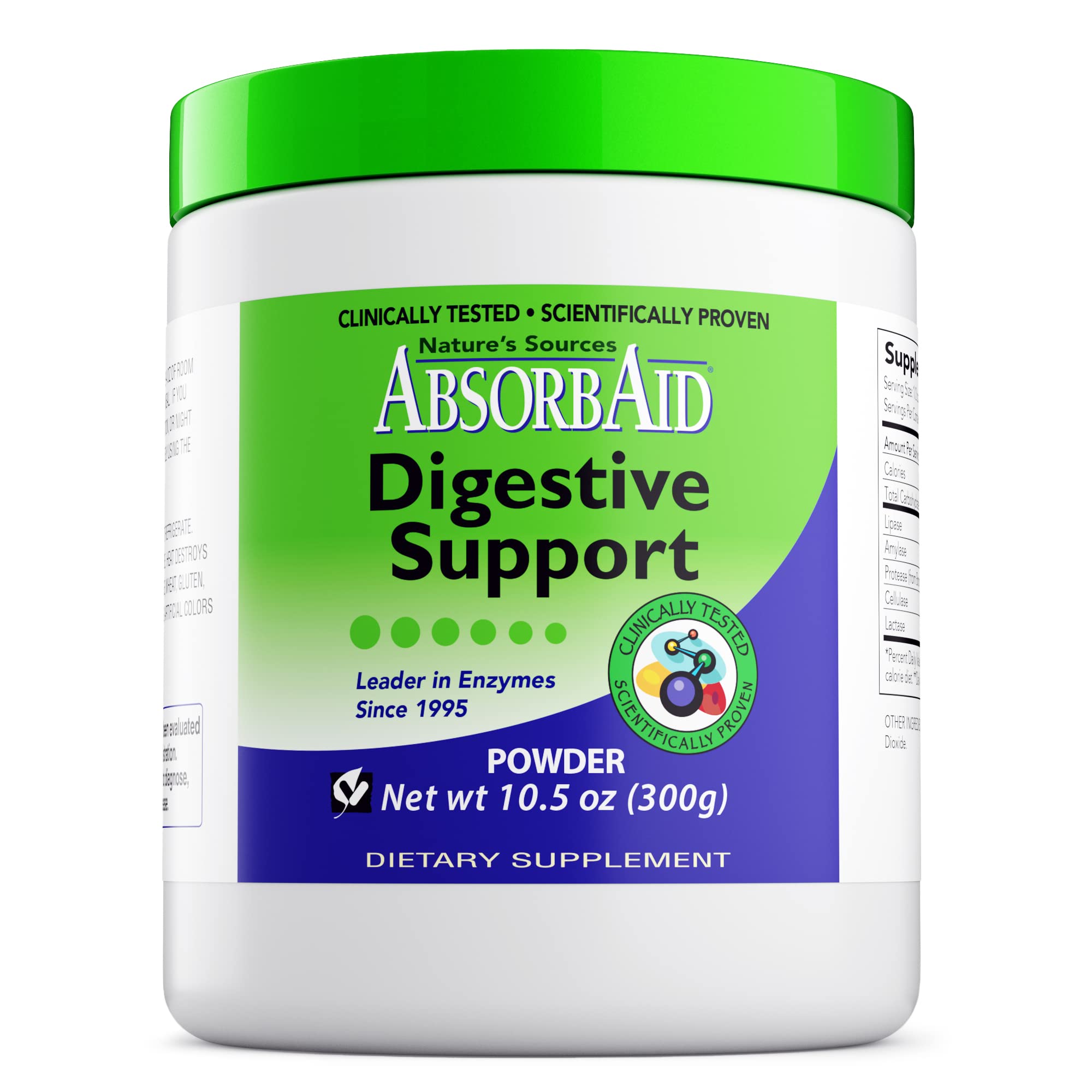 AbsorbAid Digestive Enzymes bottle front view for smoother post-meal digestion