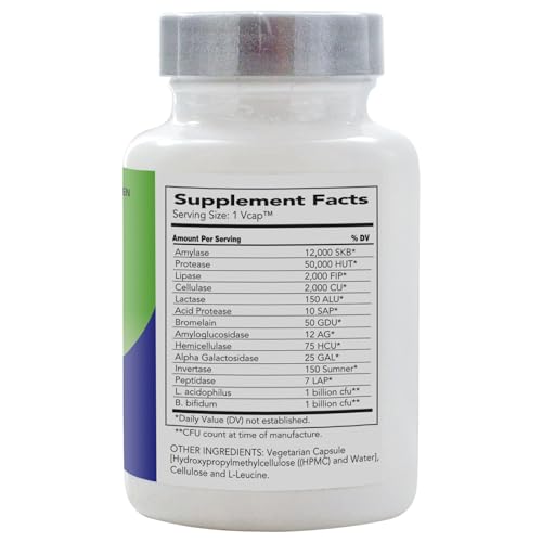 AbsorbAid Platinum bottle back label with directions for digestion and routine use.