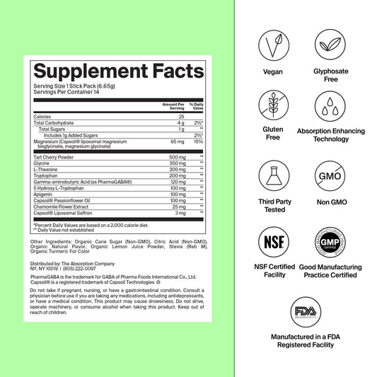 Soluble Sleep Aid Powder dissolving in water for deep nights