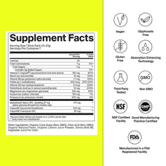 The Absorption Company mango lemonade electrolyte packet back view highlighting ingredients and absorption benefits