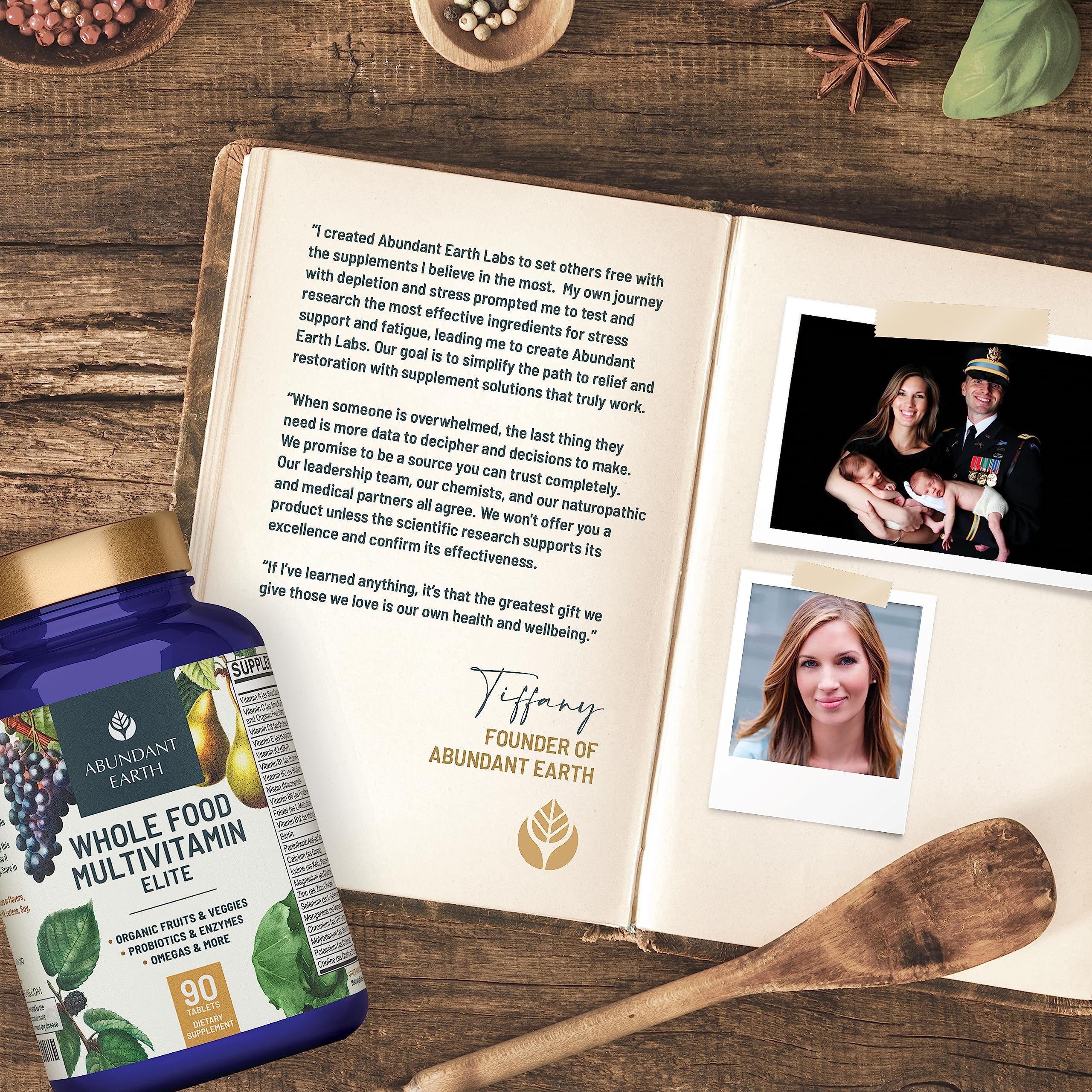 Abundant Earth complete formula pack displays all in one daily nutrition