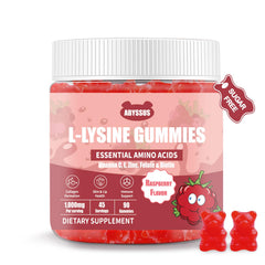 ABYSSUS Lysine Gummies bottle front, sugar-free daily support for immune health