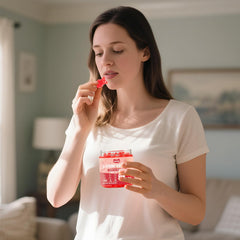 ABYSSUS Lysine Gummies packaging emphasizes vegan sugar-free formula
