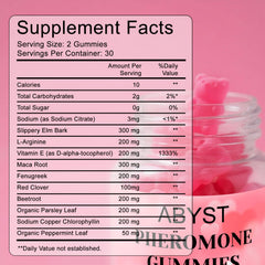 ABYST Pheromone Gummies for Women strawberry-flavor jar highlights tasty, discreet mood-supporting snacking.