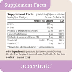 Accentrate110 p5p bottle features bioactive B vitamins.
