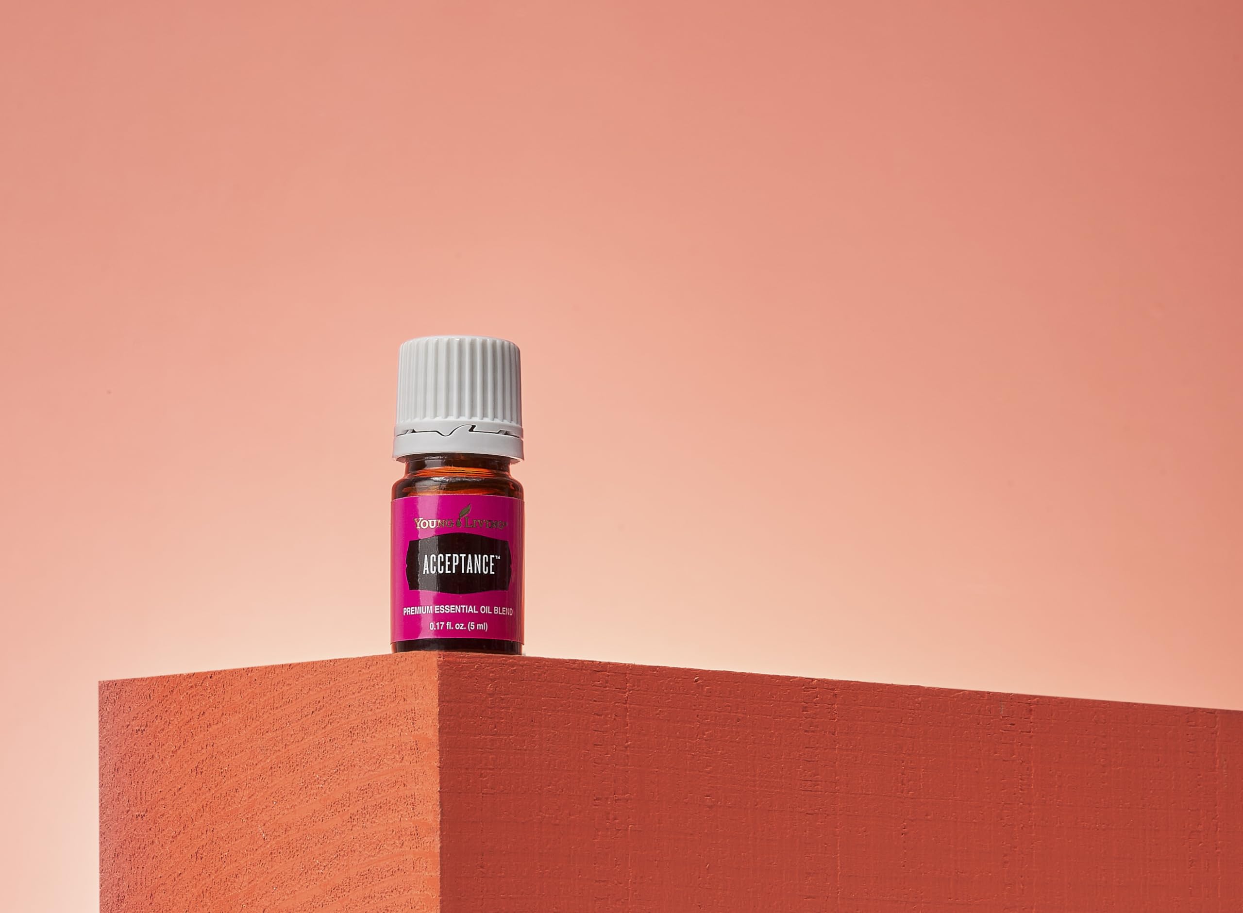 Diffuser releasing Acceptance oil fragrance for reflection and calm.