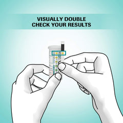 Accu-Chek Active 50-strip vial highlights simple handling and storage.