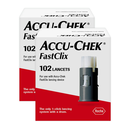Accu-Chek FastClix lancets in a drum for gentle testing