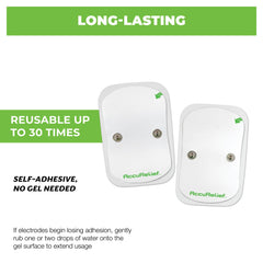 AccuRelief AAA battery pack powers portable treatment.
