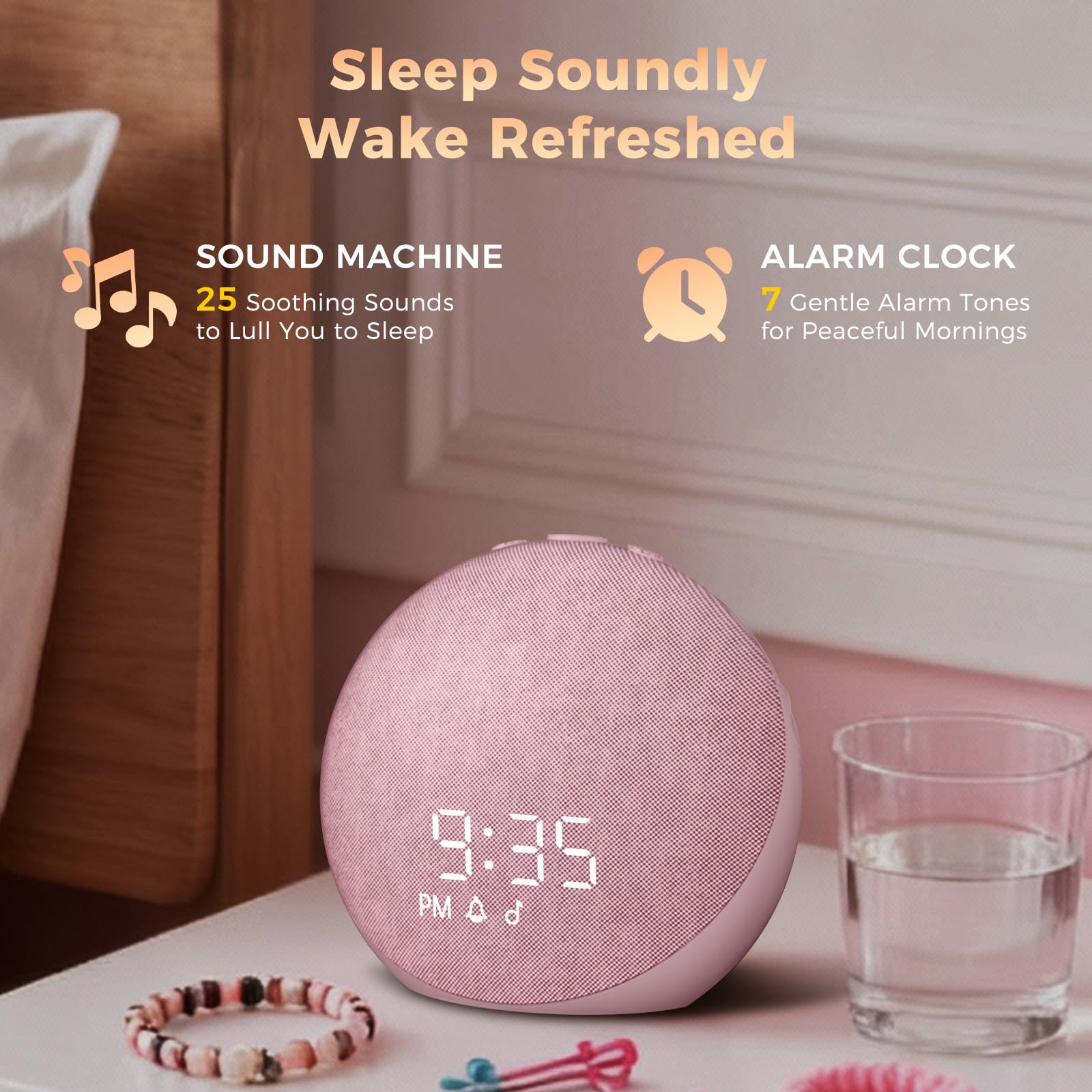 Acedeck 9-color night light in pink, soft glow for bedtime rituals