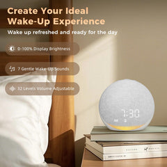 Acedeck sound machine alarm clock dimmer display reduces night glare.