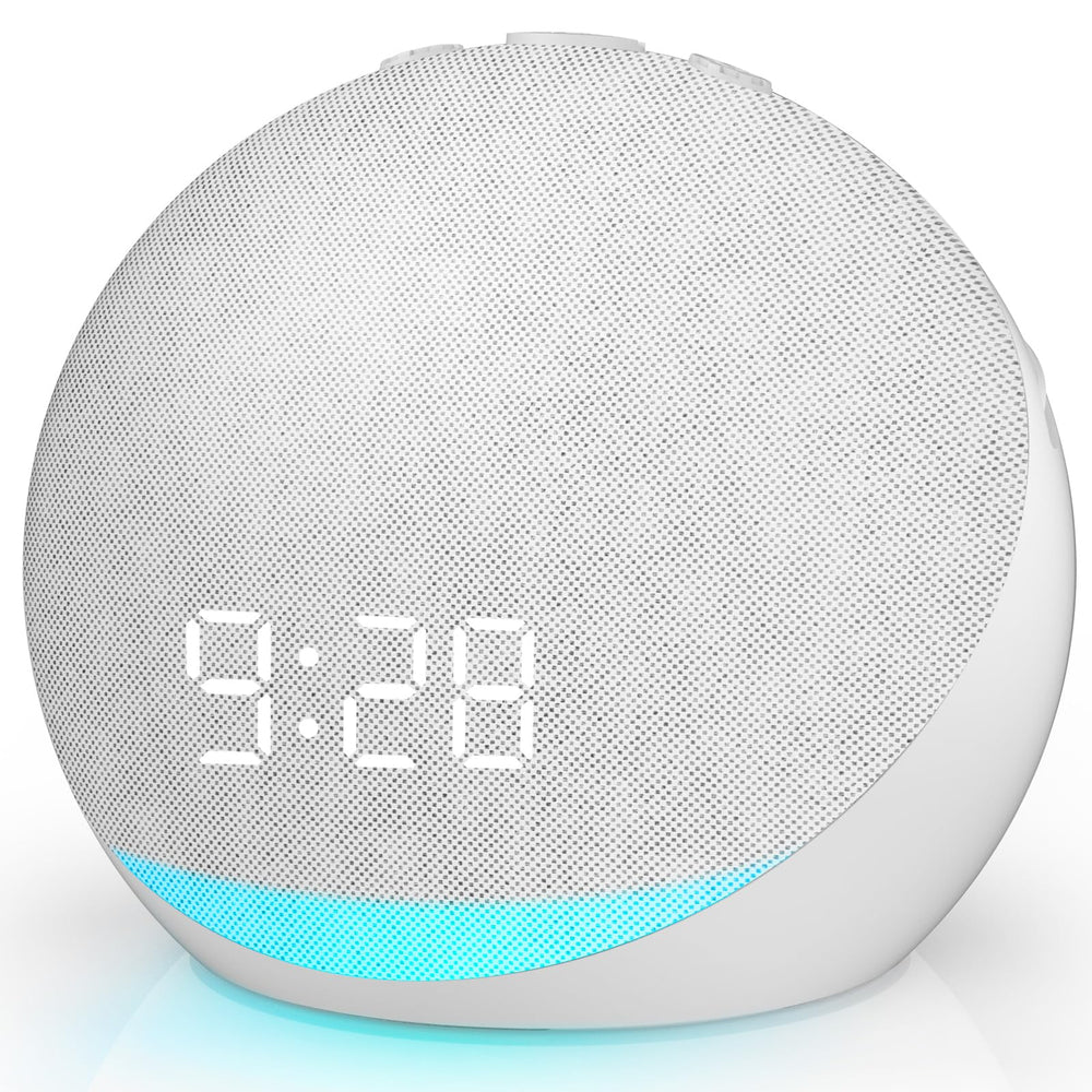Acedeck sound machine alarm clock front view, compact bedside unit for calm nights.
