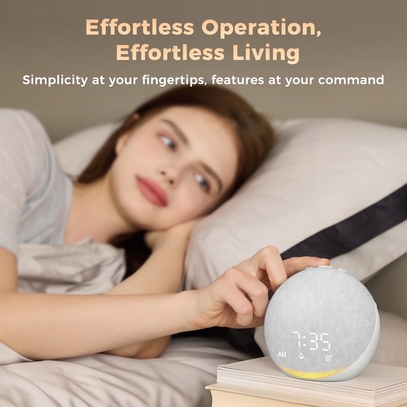 Acedeck sound machine alarm clock nursery use supports kids' bedtime.
