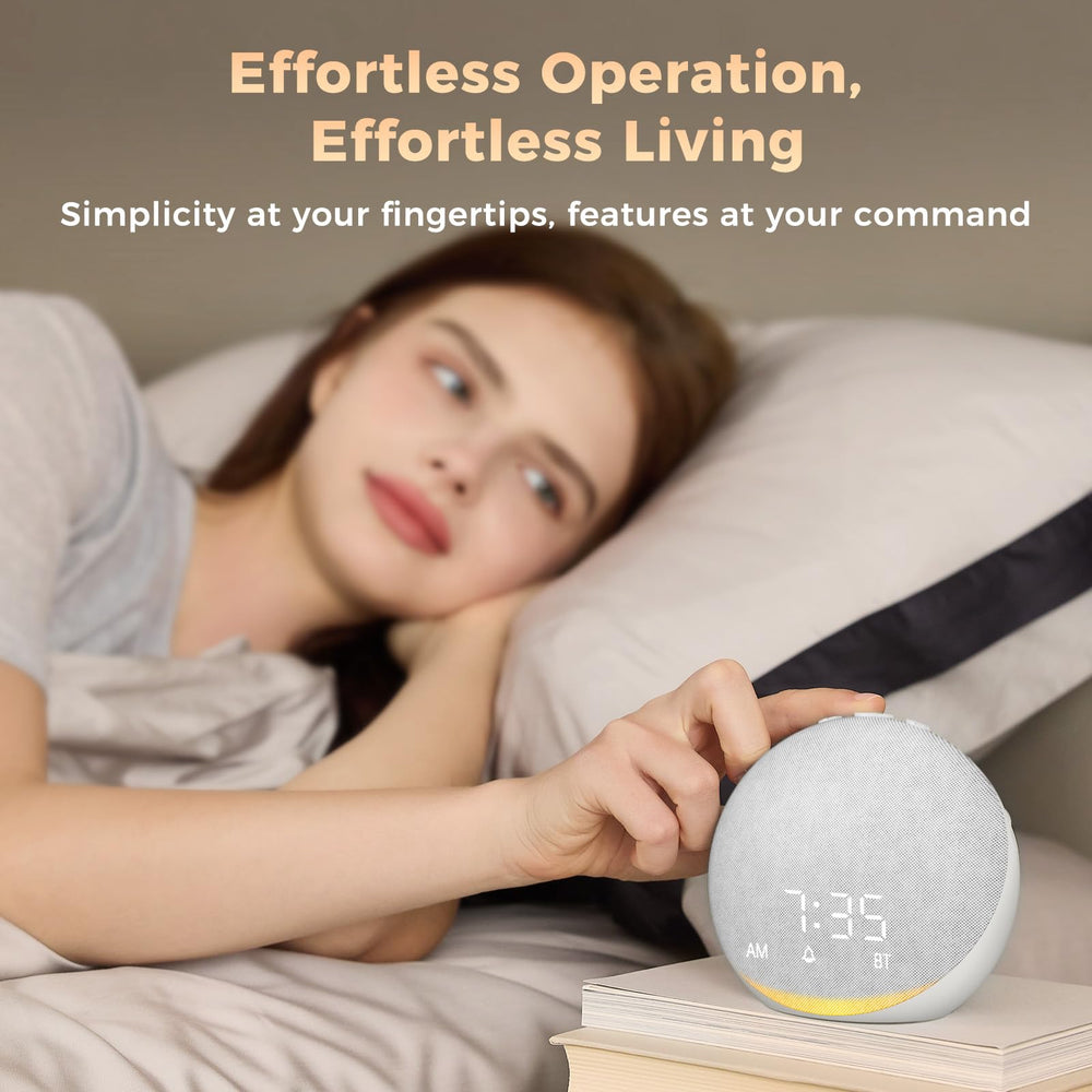 Acedeck sound machine alarm clock nursery use supports kids' bedtime.
