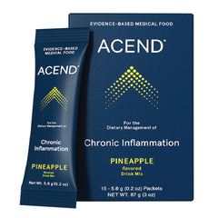 ACEND Advanced Inflammatory Support powder canister highlighting a premium daily blend.