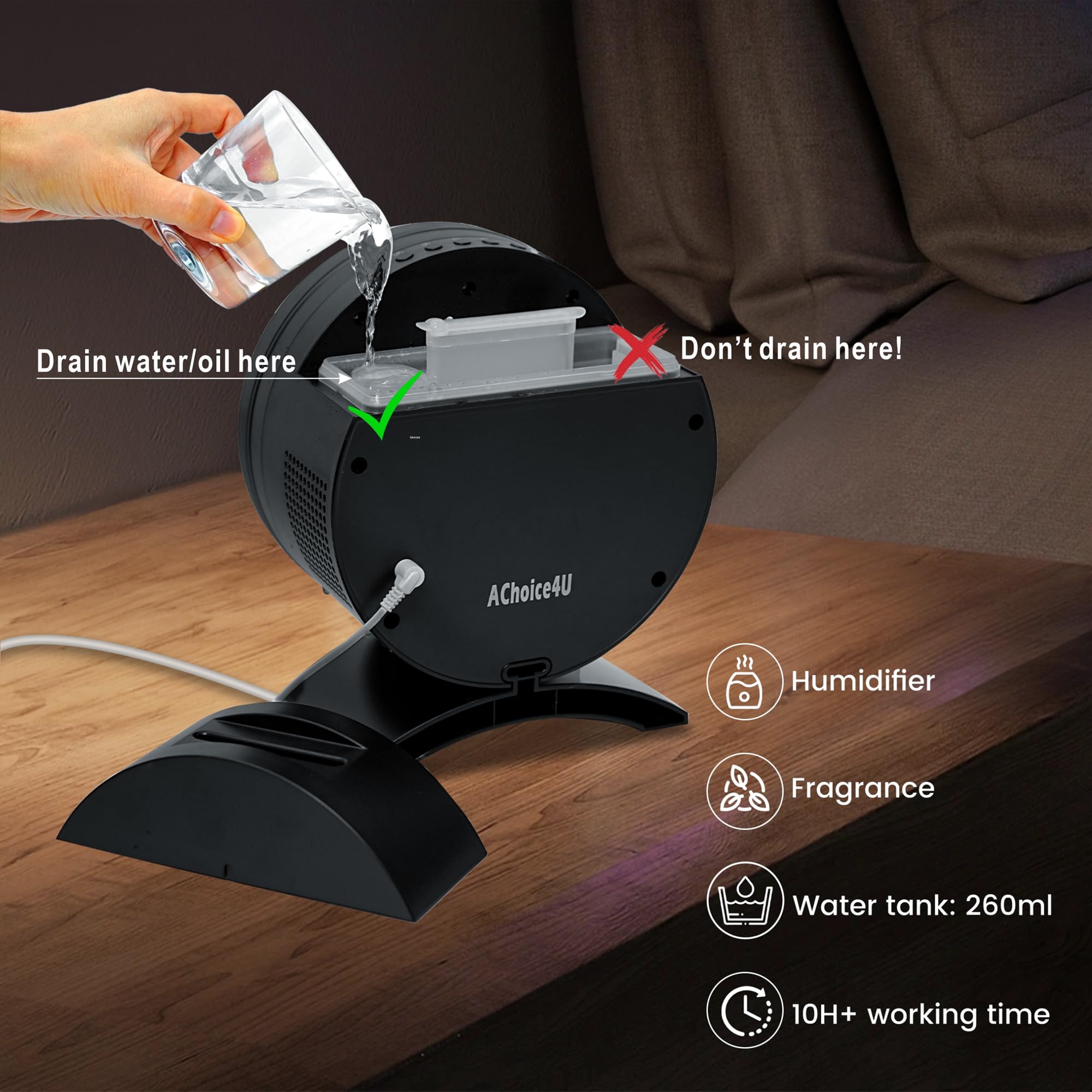 AChoice4U Quiet operation for undisturbed sleep or work.
