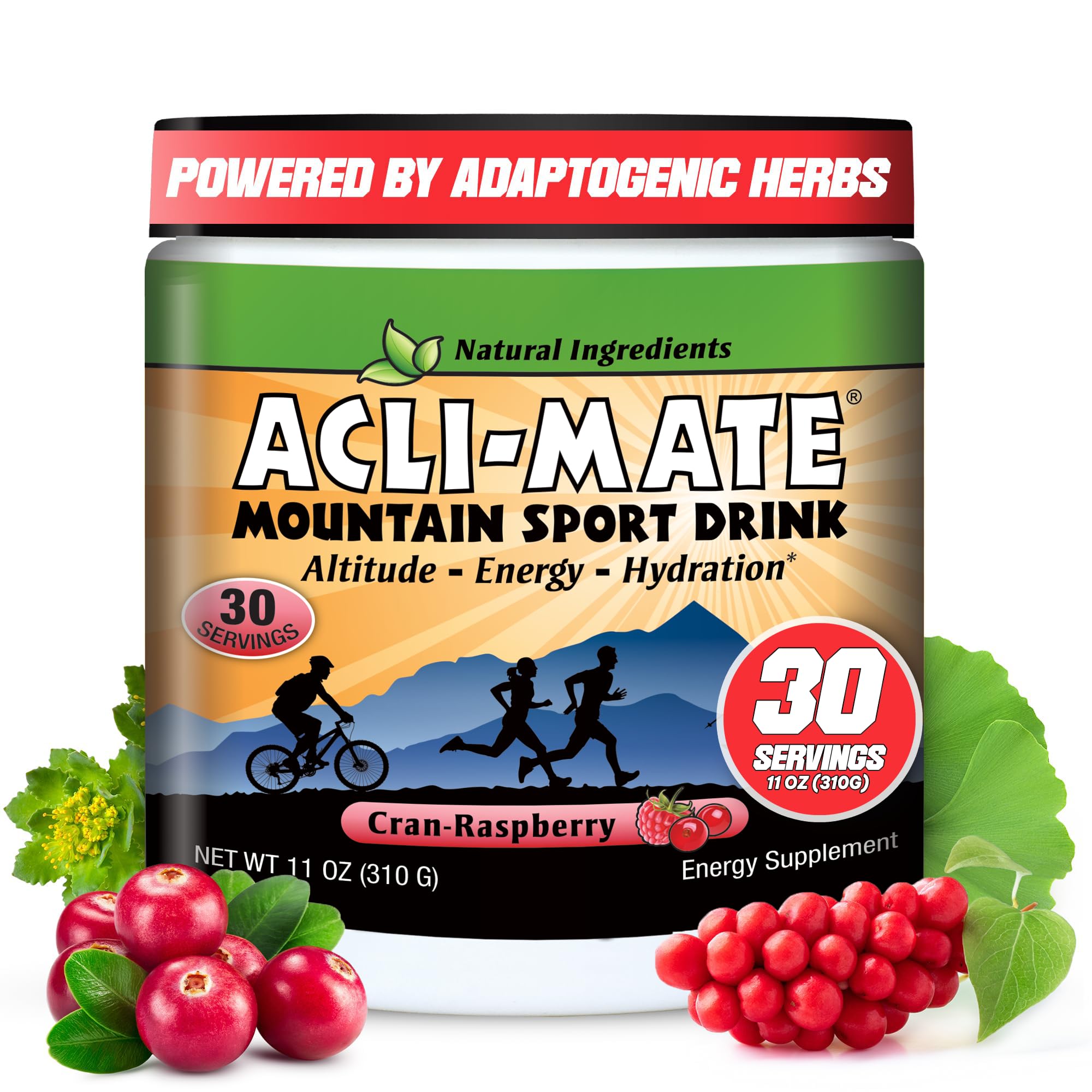 Acli-Mate Mountain Sport Drink tub for convenient on-the-go hydration.