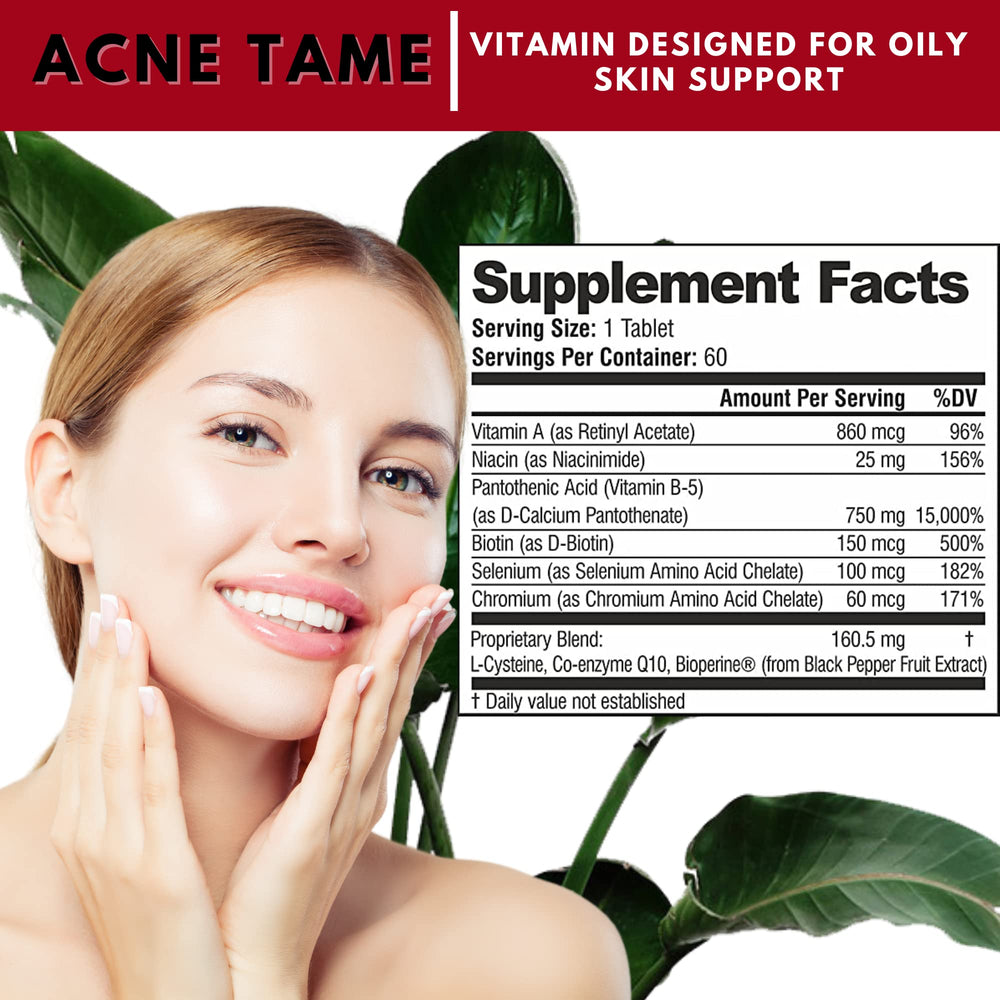 Acnetame 3-pack pills arranged for a consistent routine toward clearer skin.