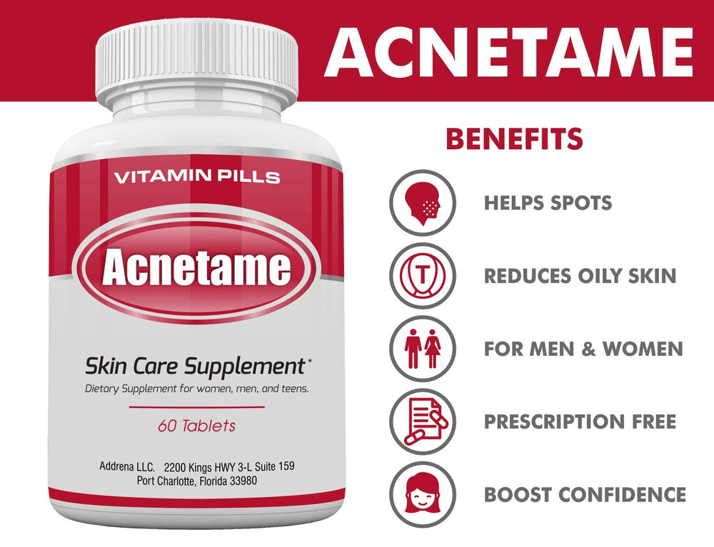 Acnetame use scene of a woman taking a pill as part of routine.