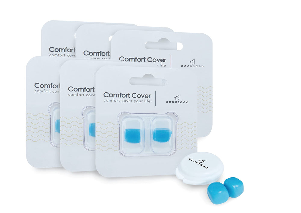 Acousdea moldable silicone ear plugs for a comfortable fit across all ears.