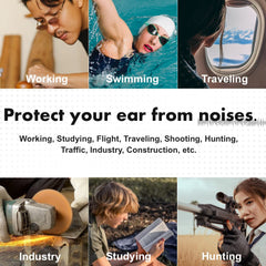 Acousdea travel-friendly ear plugs offer simple storage and use on the go.