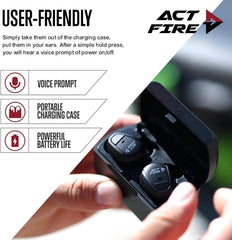 ACT FIRES Shooting Ear Buds Outdoor Mode enhances clarity in outdoor shooting.