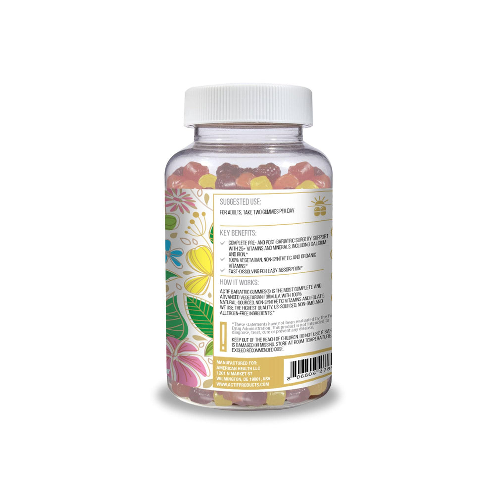 ACTIF bariatric gummies image showing liposomal delivery for higher absorption.