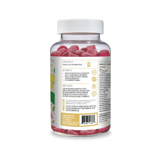 ACTIF Gallbladder Mega Support gummies close-up of ingredients list