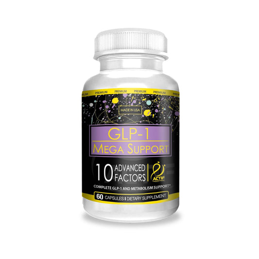 ACTIF GLP-1 Mega Support bottle pouring capsules for easy daily dosing