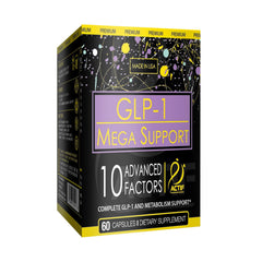 ACTIF GLP-1 Mega Support box on kitchen counter for daily wellness routine