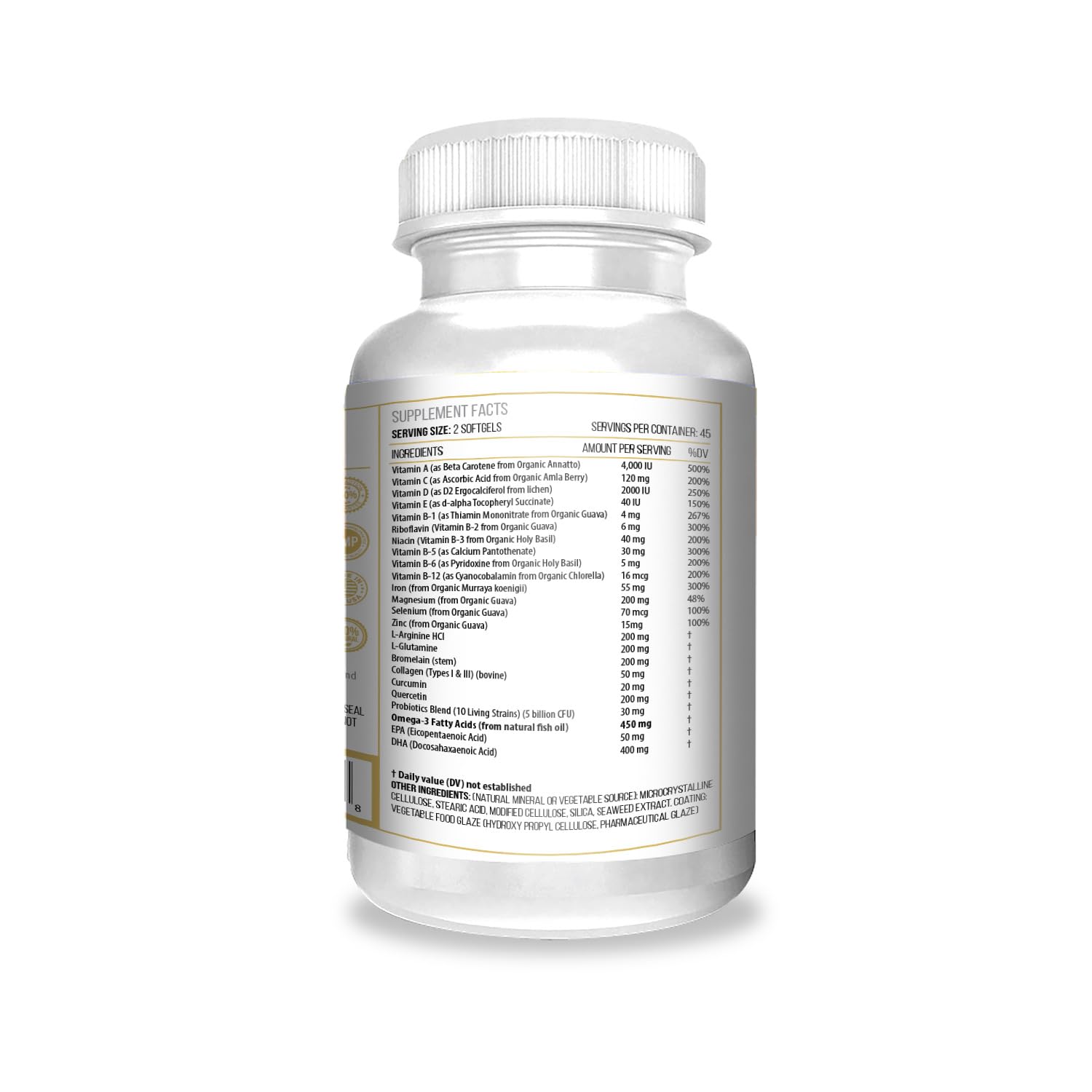 ACTIF liposomal technology bottle highlights higher nutrient bioavailability
