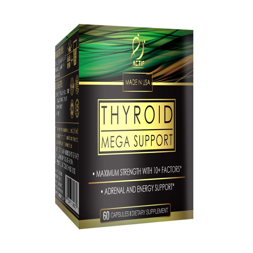 ACTIF Thyroid Mega Support bottle front with branding for energy support