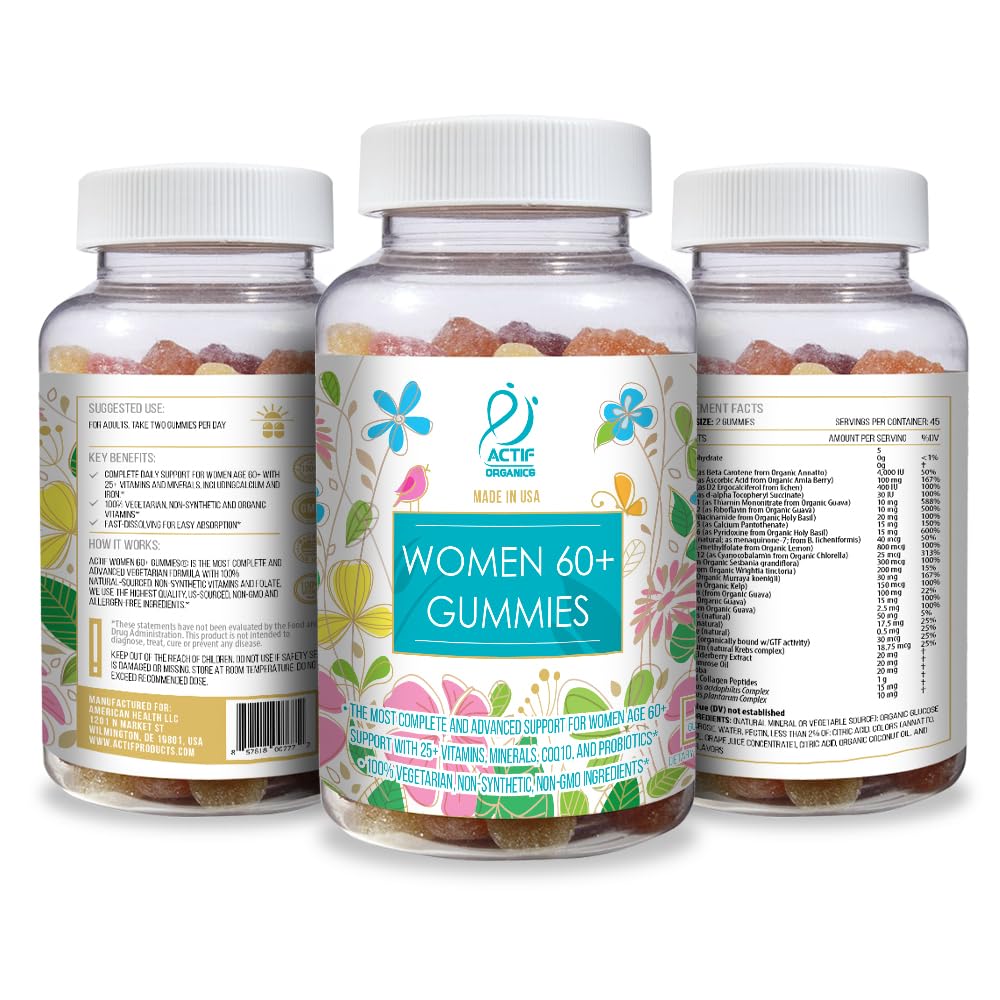 ACTIF ingredients panel showing CoQ10, Vitamin E, Biotin for skin vitality.
