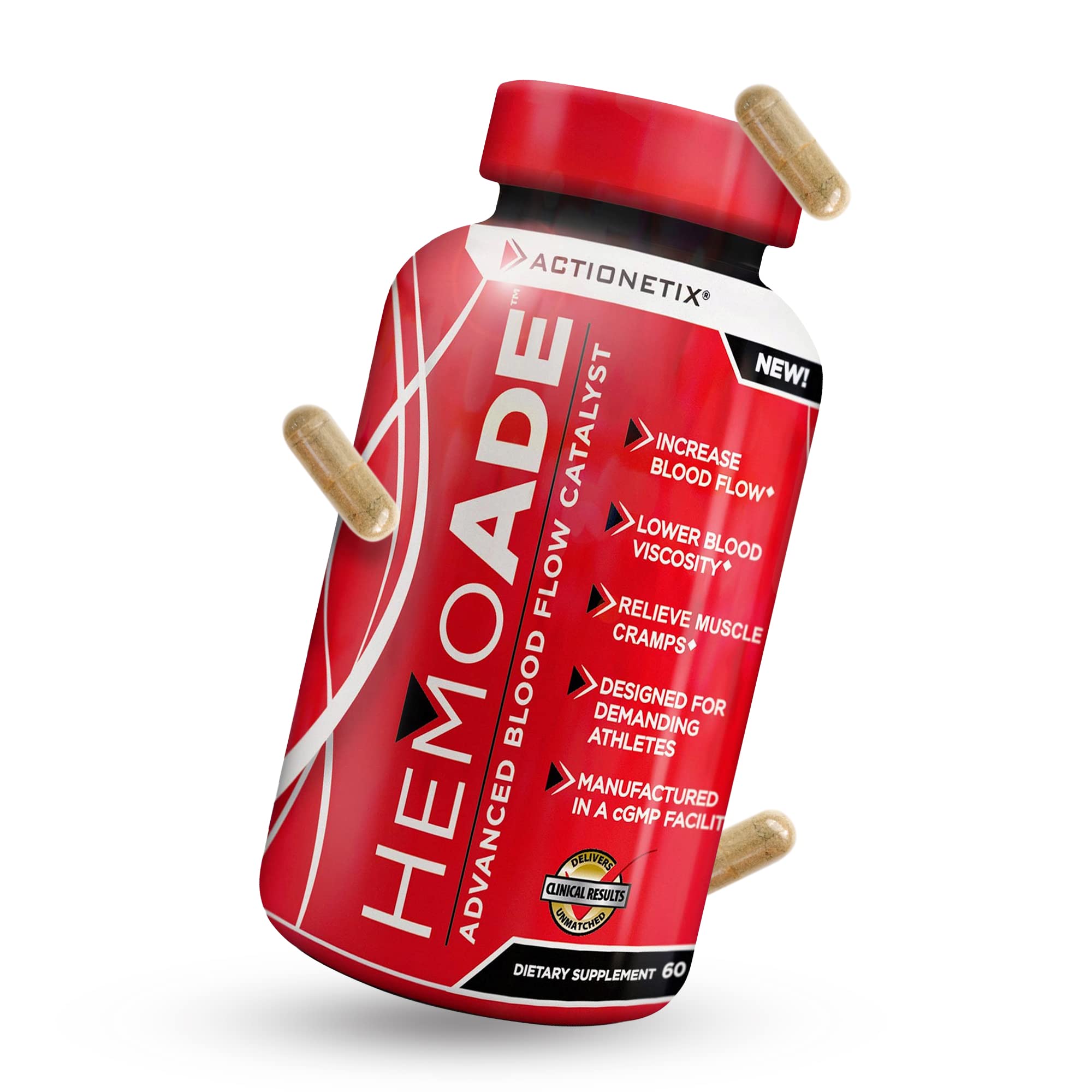 Actionetix HemoAde daily dosing two capsules routine.