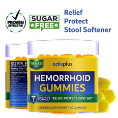 ACTIV PLUS Hemorrhoid Gummies psyllium husk image suggesting dietary fiber-driven regularity.