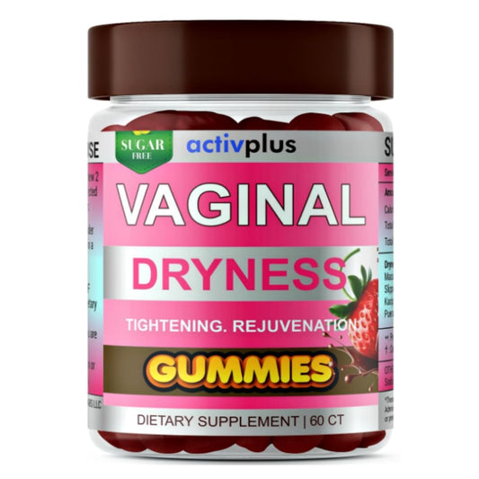 ACTIV PLUS vaginal dryness moisturizer bottle highlighting hydrating formula for daily comfort