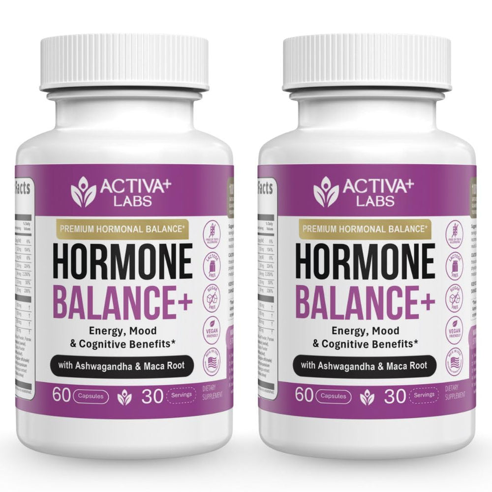 Activa Labs Hormone Balance bottle close-up for energy support