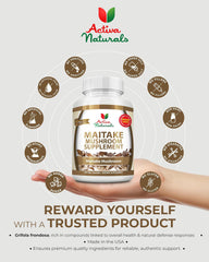 Maitake supplement packaging displayed on store shelf